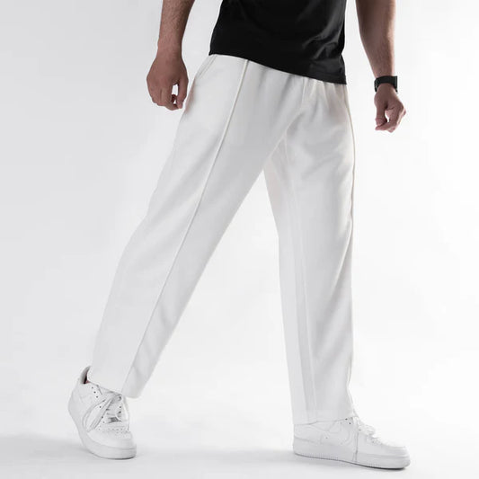 WHITE TEXTURED TROUSER (imported)
