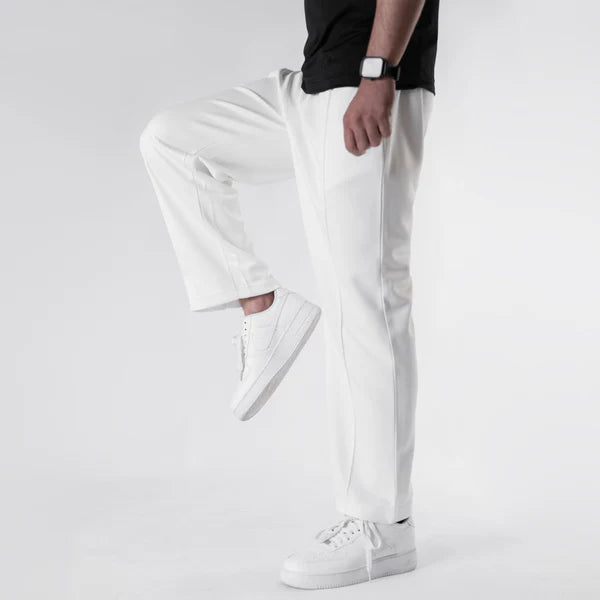 WHITE TEXTURED TROUSER (imported)