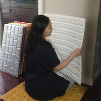 3D White Brick Wall Stickers Pic 2